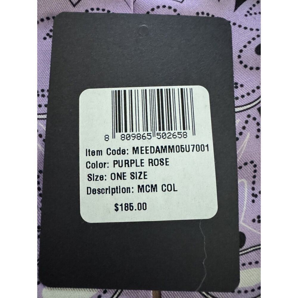 MCM silk and cotton purple rose banadanna scrunchie Full Set! Ready For Gifting - Picture 3 of 5
